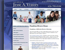 Tablet Screenshot of pasadenadivorce.verdinfamilylaw.com